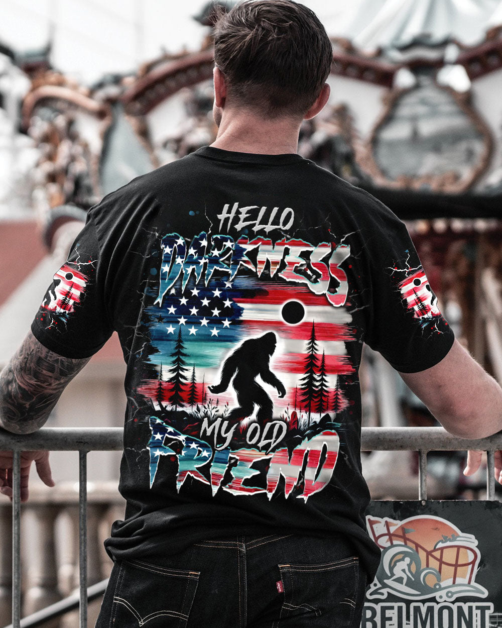 HELLO DARKNESS MY OLD FRIEND BIGFOOT ALL OVER PRINT - TLNT2710252