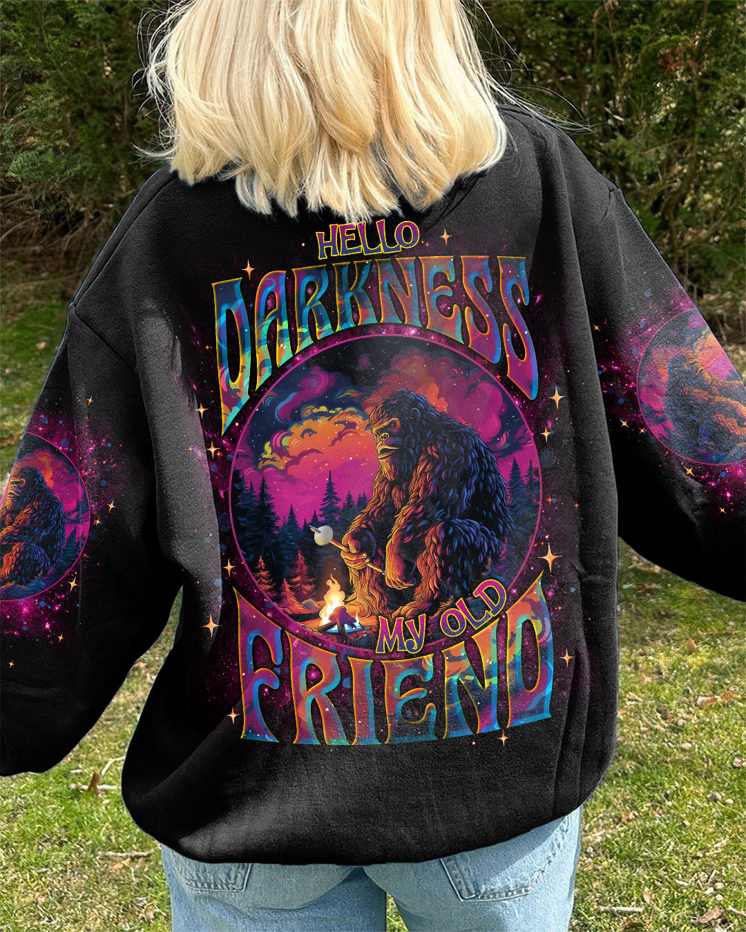 HELLO DARKNESS MY OLD FRIEND BIGFOOT ALL OVER PRINT - TLNT2711251
