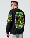I'M HIDING FROM STUPID PEOPLE BIGFOOT ALL OVER PRINT - TLNT2802251
