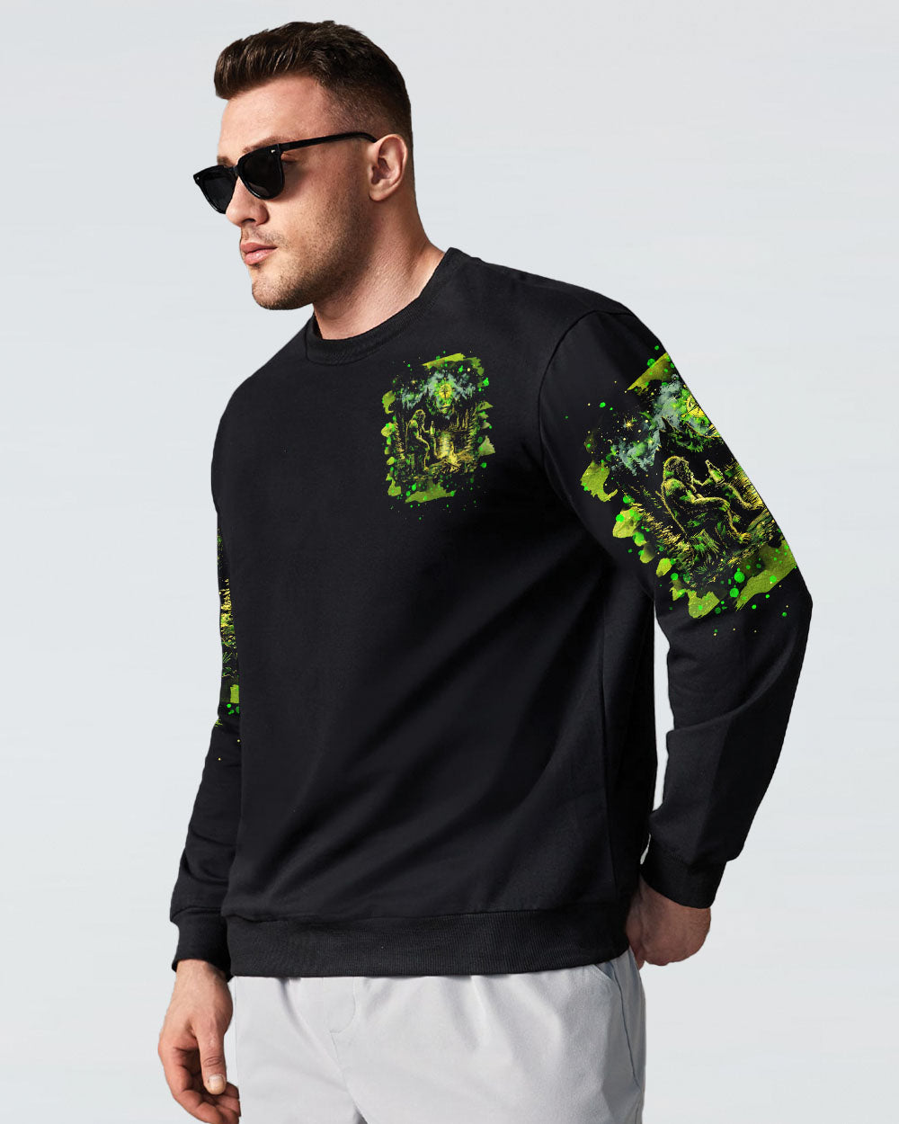 I'M HIDING FROM STUPID PEOPLE BIGFOOT ALL OVER PRINT - TLNT2802251
