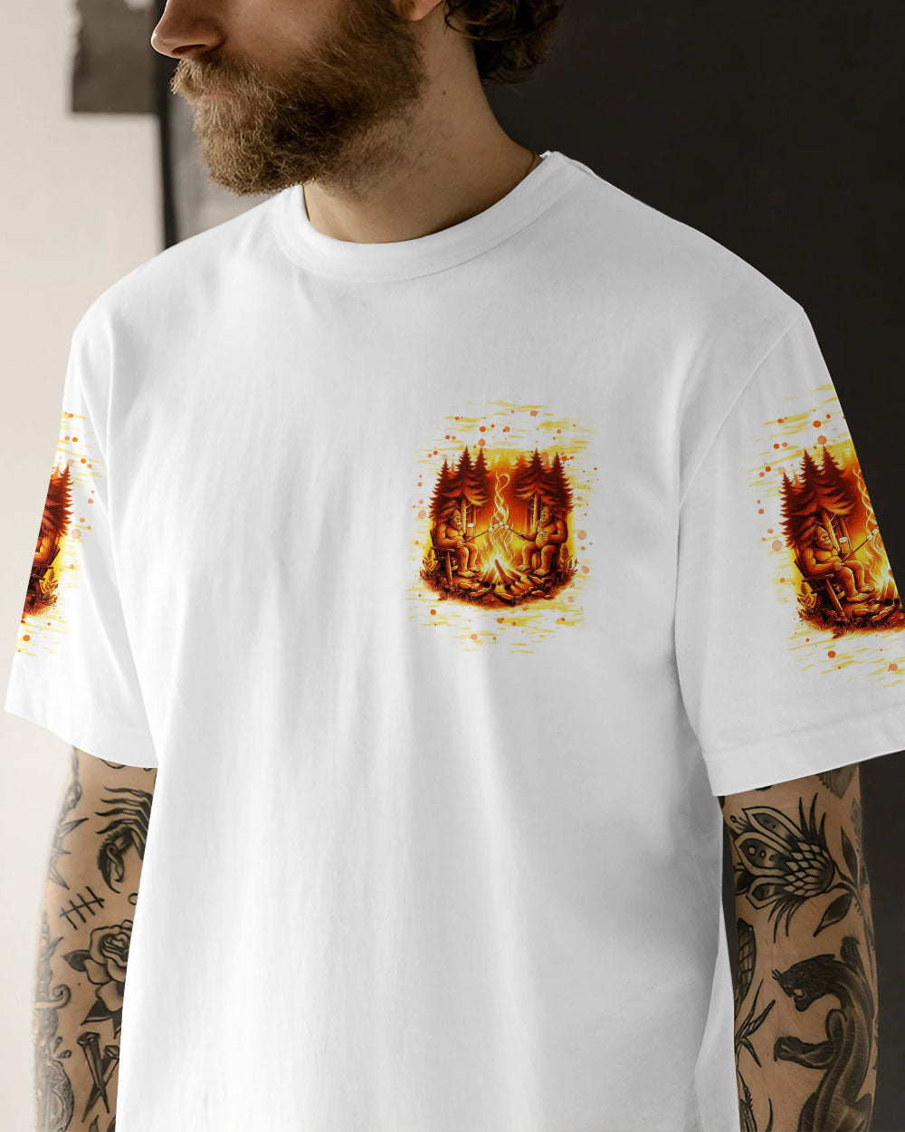 MAKING MEMORIES ONE CAMPFIRE AT A TIME BIGFOOT ALL OVER PRINT - TLNT2911251