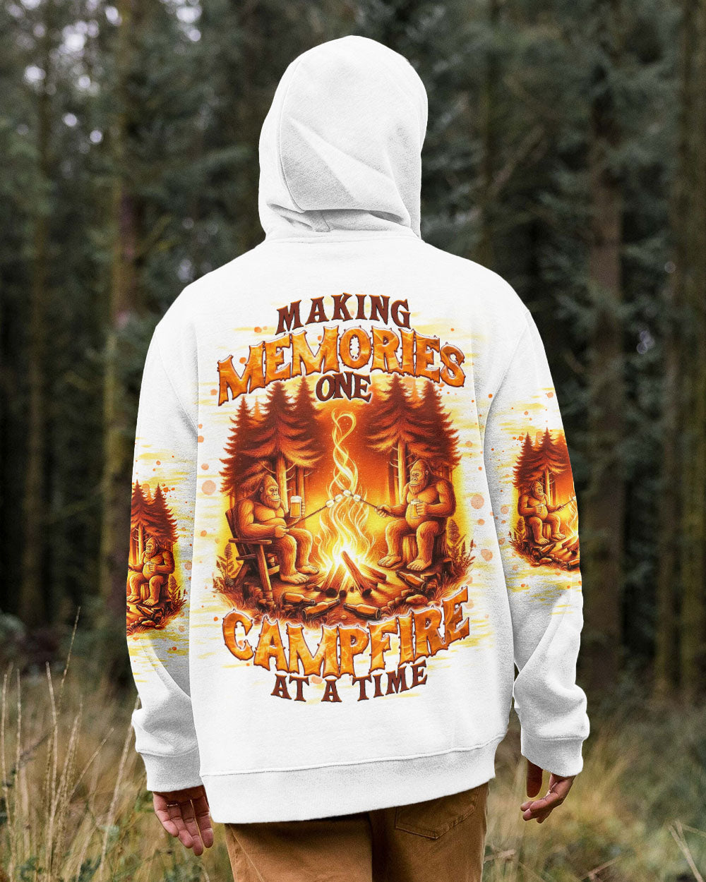 MAKING MEMORIES ONE CAMPFIRE AT A TIME BIGFOOT ALL OVER PRINT - TLNT2911251