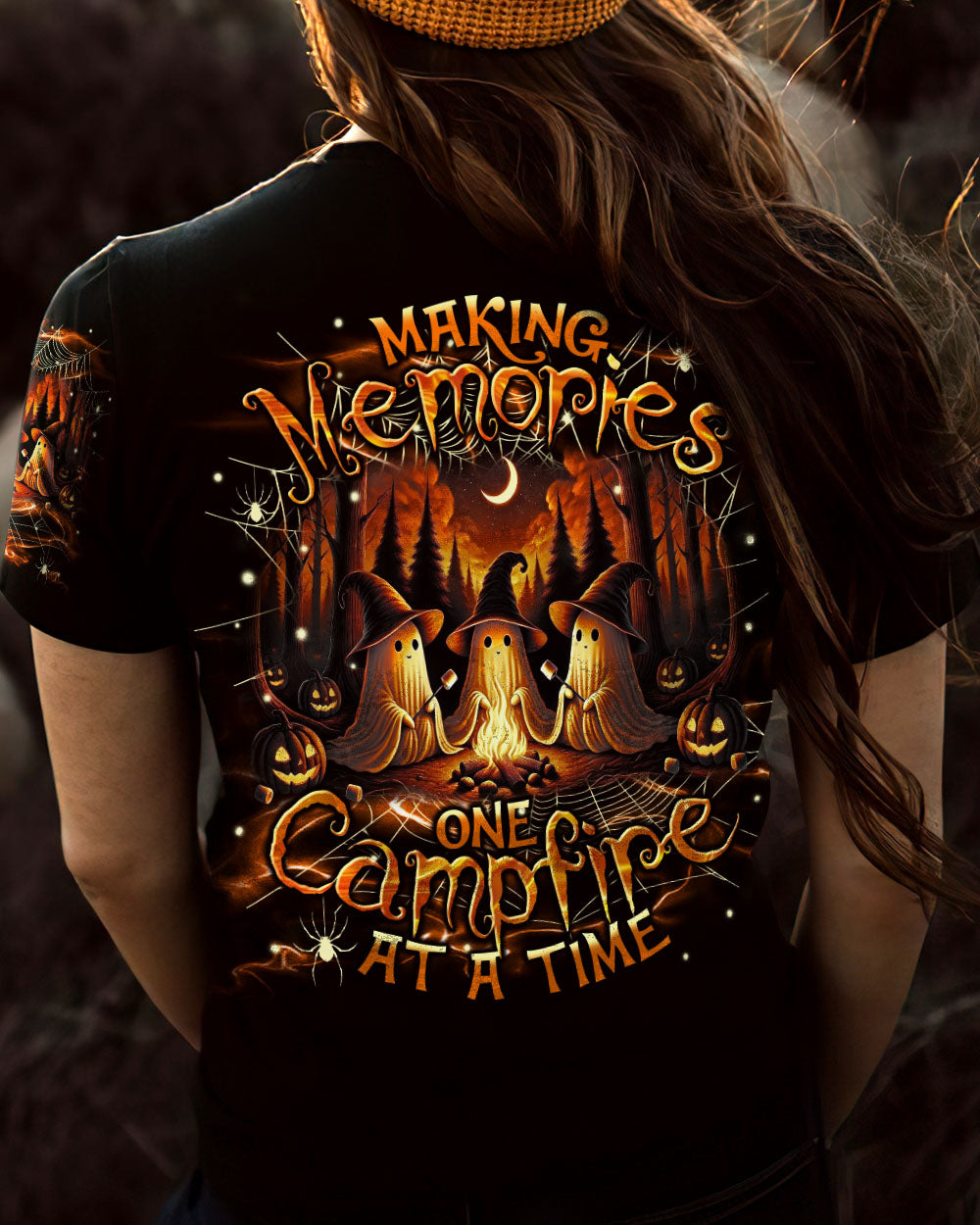 MAKING MEMORIES ONE CAMPFIRE AT A TIME BOOS HALLOWEEN ALL OVER PRINT - TLNT3008243