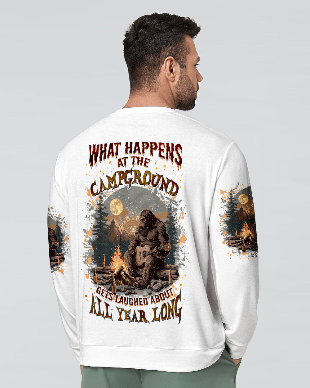 WHAT HAPPENS AT THE CAMPGROUND BIGFOOT ALL OVER PRINT  - TLNZ0312244