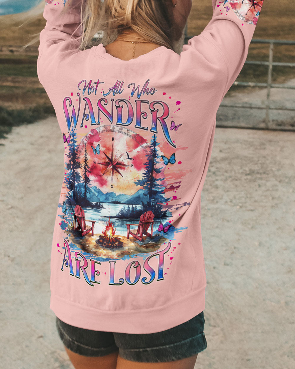 NOT ALL WHO WANDER ARE LOST COMPASS ALL OVER PRINT - TLNZ0611244