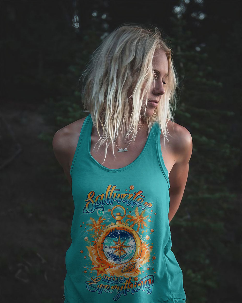 SALTWATER HEALS EVERYTHING COMPASS ALL OVER PRINT - TLNZ0804253