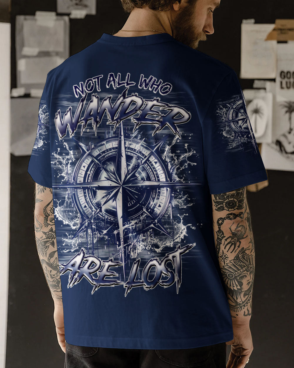 NOT ALL WHO WANDER ARE LOST COMPASS ALL OVER PRINT - TLNZ0904254