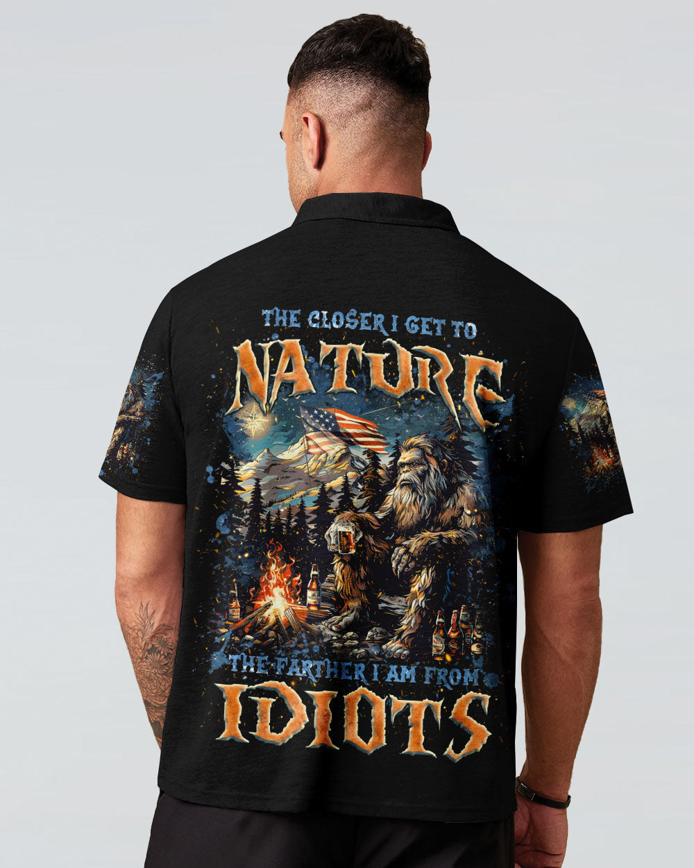 THE CLOSER I GET TO NATURE BIGFOOT ALL OVER PRINT - TLNZ0905252