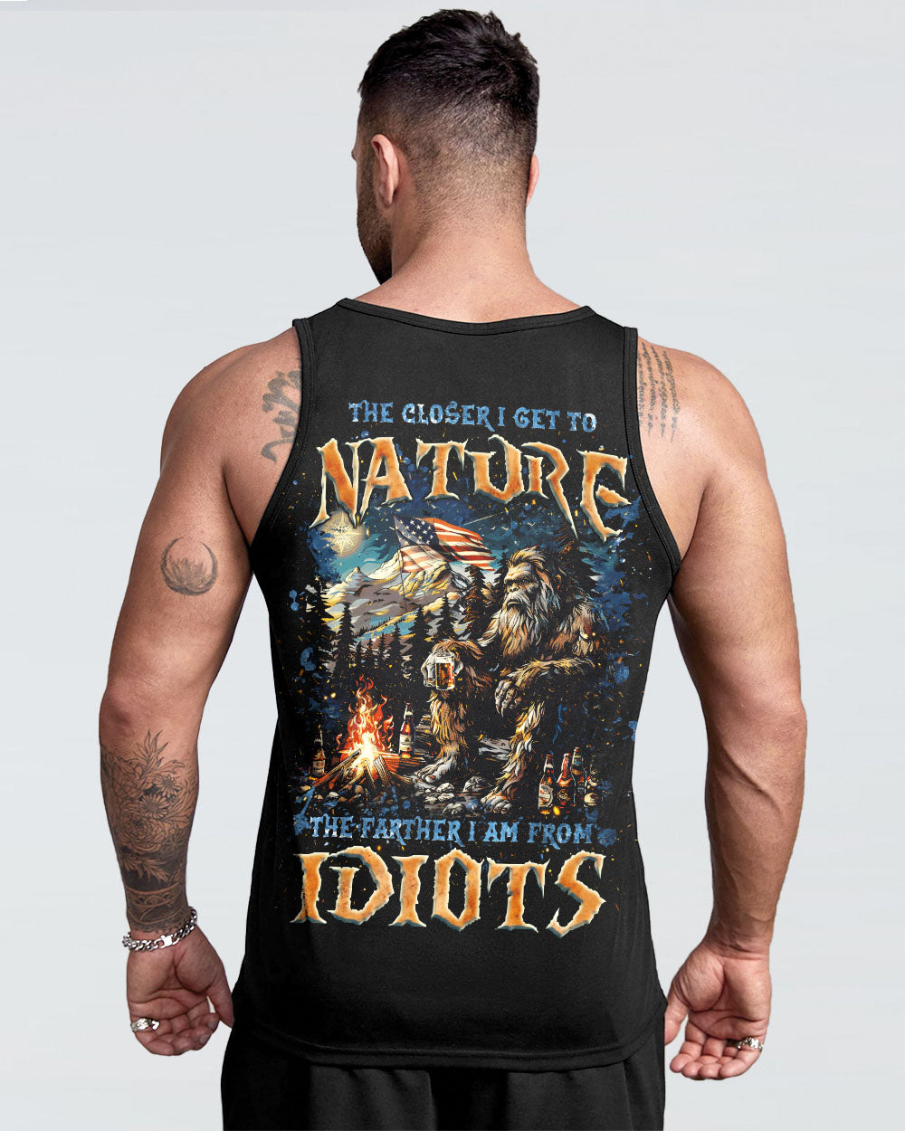 THE CLOSER I GET TO NATURE BIGFOOT ALL OVER PRINT - TLNZ0905252