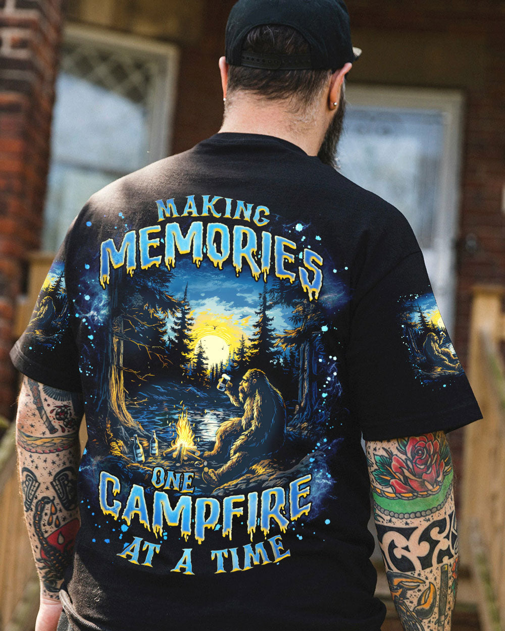 MAKING MEMORIES ONE CAMPFIRE AT A TIME BIGFOOT ALL OVER PRINT - TLNZ1103253