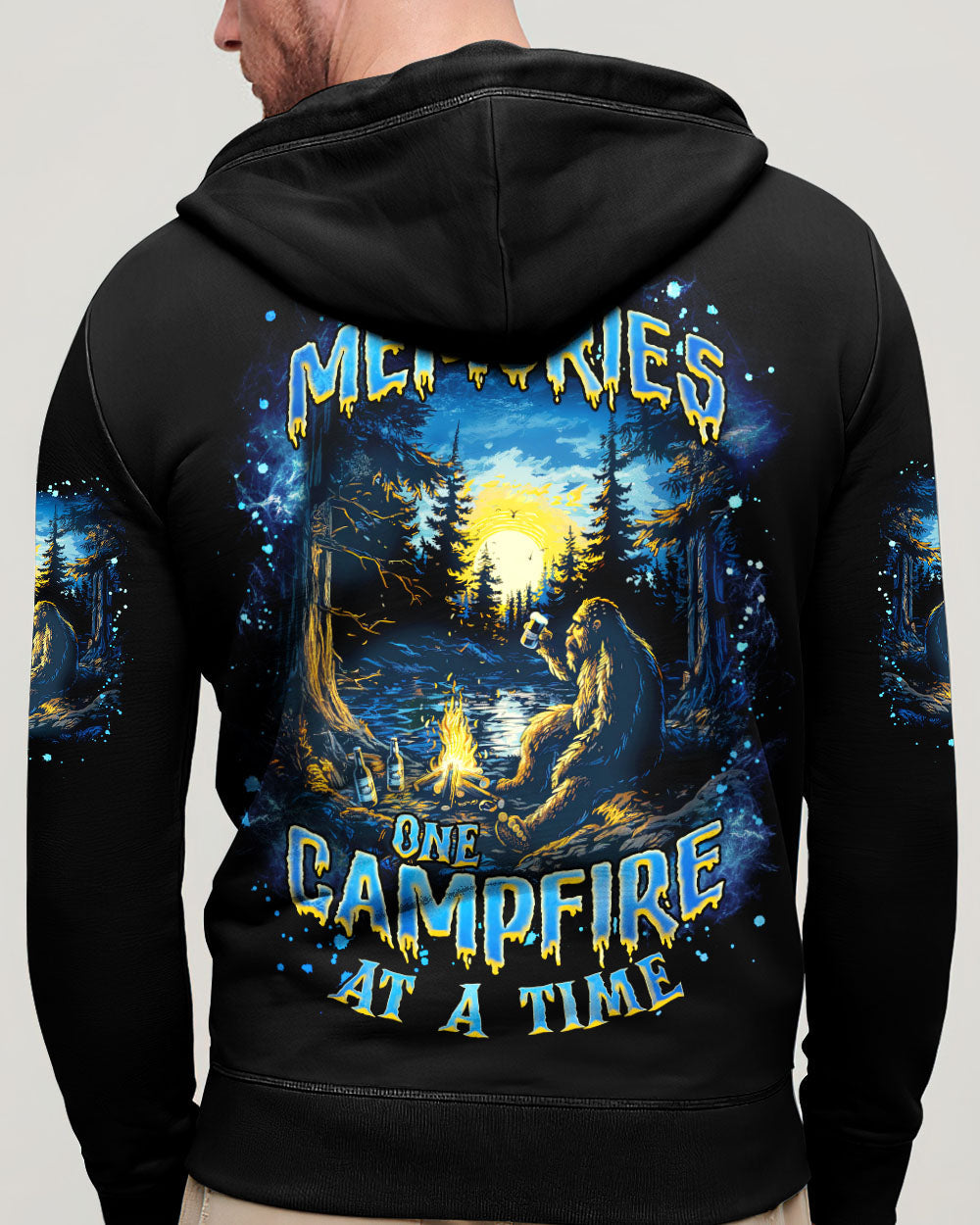 MAKING MEMORIES ONE CAMPFIRE AT A TIME BIGFOOT ALL OVER PRINT  - TLNZ1103253