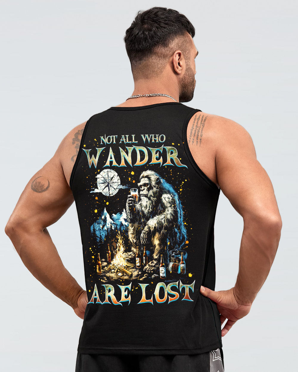 NOT ALL WHO WANDER ARE LOST BIGFOOT COMPASS ALL OVER PRINT - TLNZ1112243