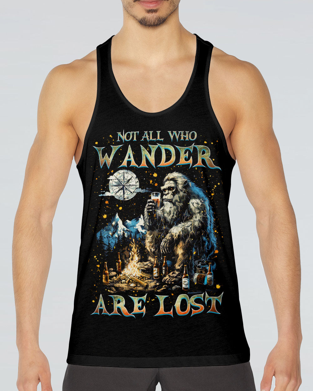 NOT ALL WHO WANDER ARE LOST BIGFOOT COMPASS ALL OVER PRINT - TLNZ1112243