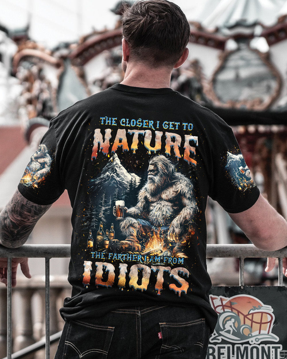THE CLOSER I GET TO NATURE BIGFOOT ALL OVER PRINT - TLNZ1205253
