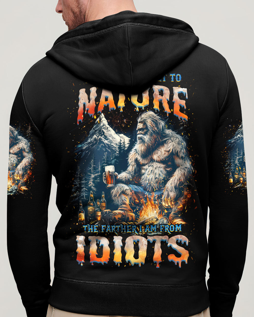 THE CLOSER I GET TO NATURE BIGFOOT ALL OVER PRINT - TLNZ1205253