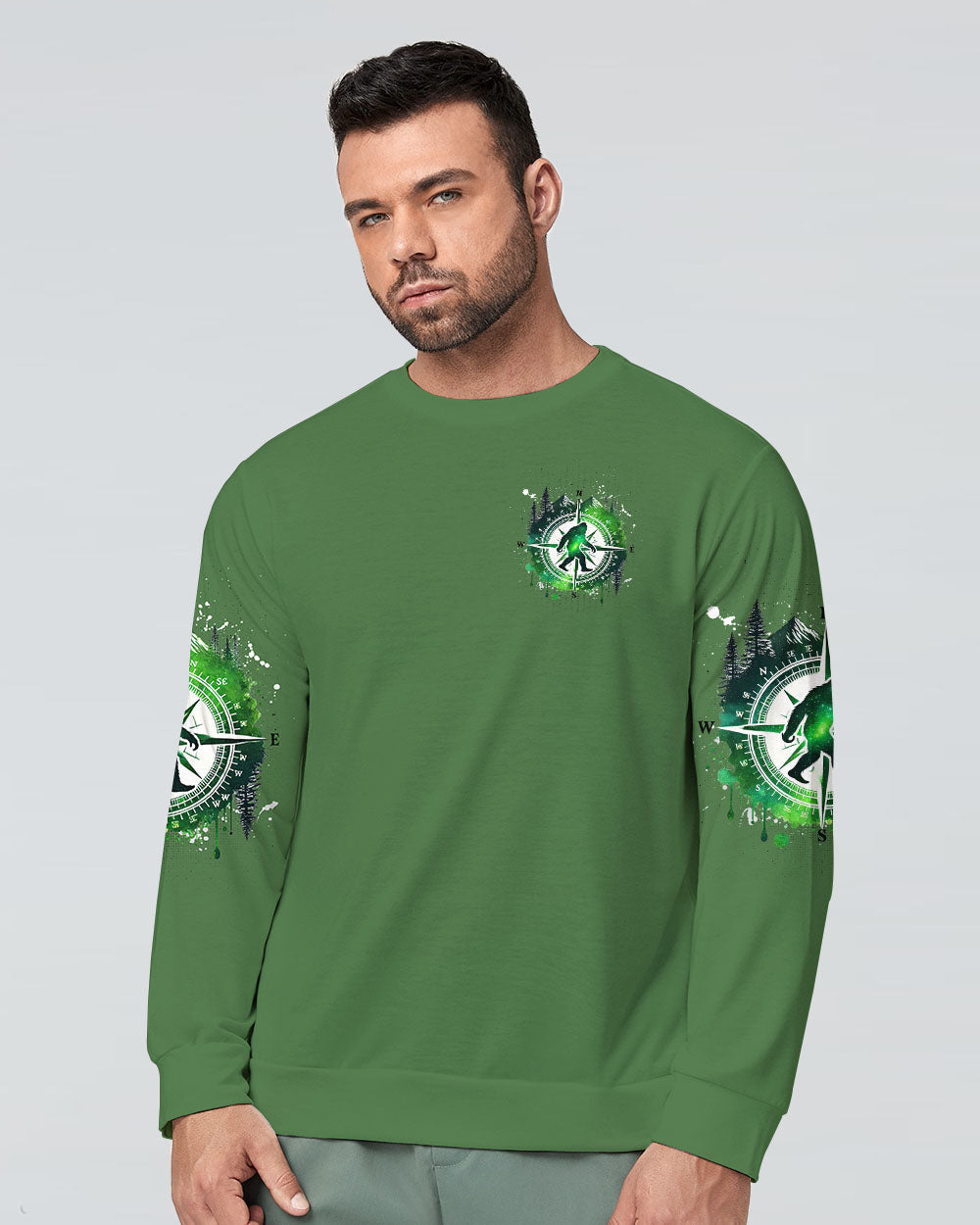  NOT ALL WHO WANDER ARE LOST BIGFOOT COMPASS ALL OVER PRINT - TLNZ1211244