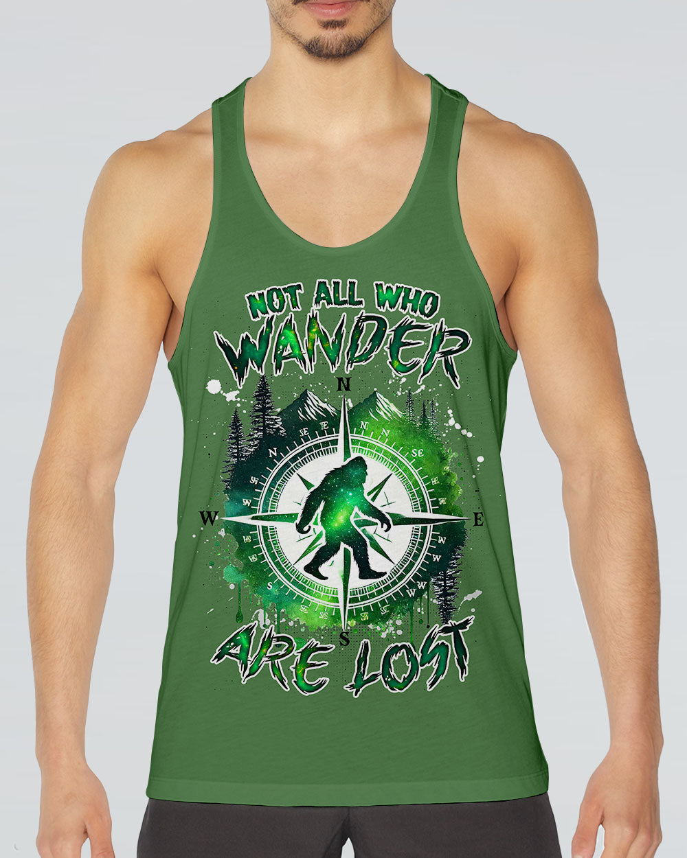 NOT ALL WHO WANDER ARE LOST BIGFOOT COMPASS  ALL OVER PRINT - TLNZ1211244