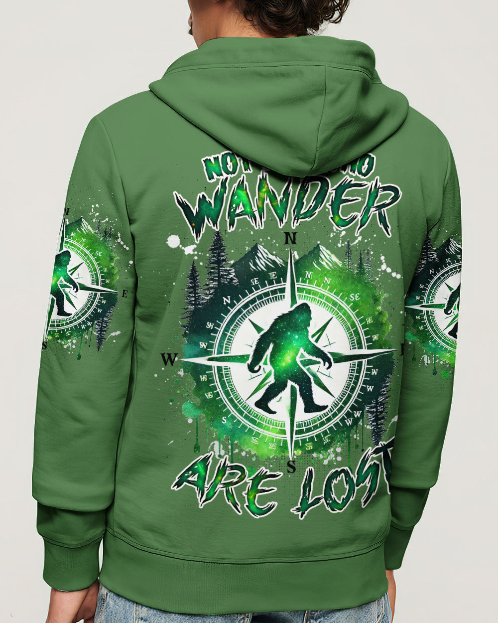 NOT ALL WHO WANDER ARE LOST BIGFOOT COMPASS  ALL OVER PRINT - TLNZ1211244