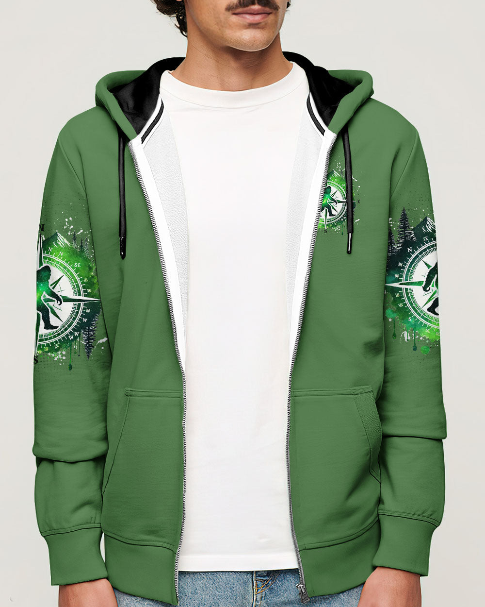 NOT ALL WHO WANDER ARE LOST BIGFOOT COMPASS  ALL OVER PRINT - TLNZ1211244