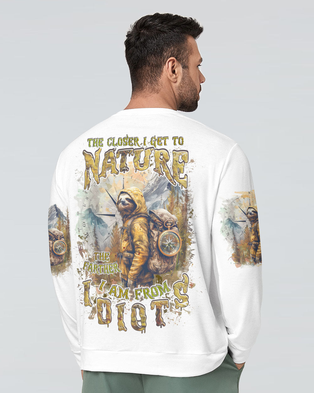 THE CLOSER I GET TO NATURE SLOTH ALL OVER PRINT - TLNZ1307244