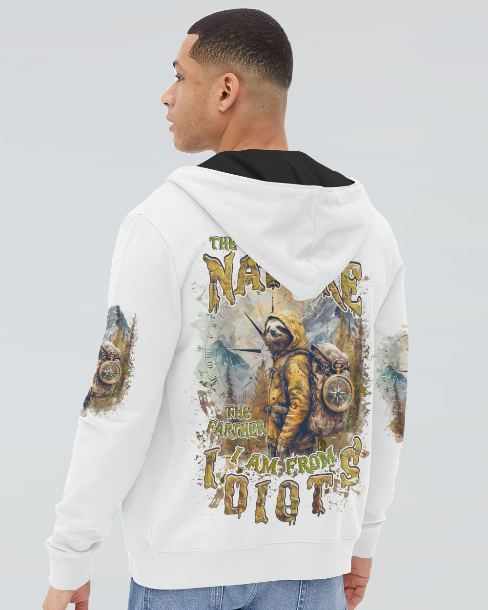 THE CLOSER I GET TO NATURE SLOTH ALL OVER PRINT - TLNZ1307244