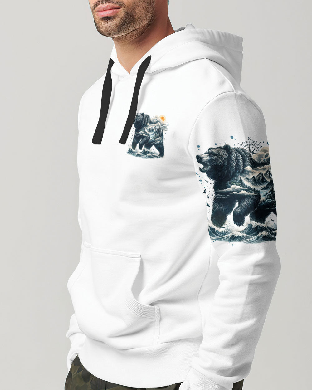 NOT ALL WHO WANDER ARE LOST BEAR COMPASS ALL OVER PRINT - TLNZ1312242
