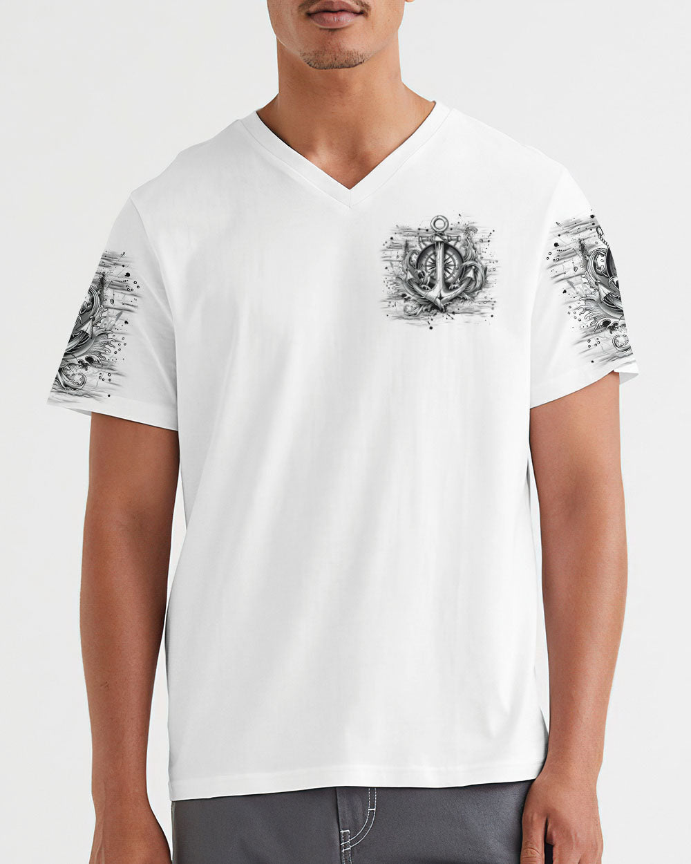 NOT ALL WHO WANDER ARE LOST ANCHOR COMPASS ALL OVER PRINT - TLNZ1402252