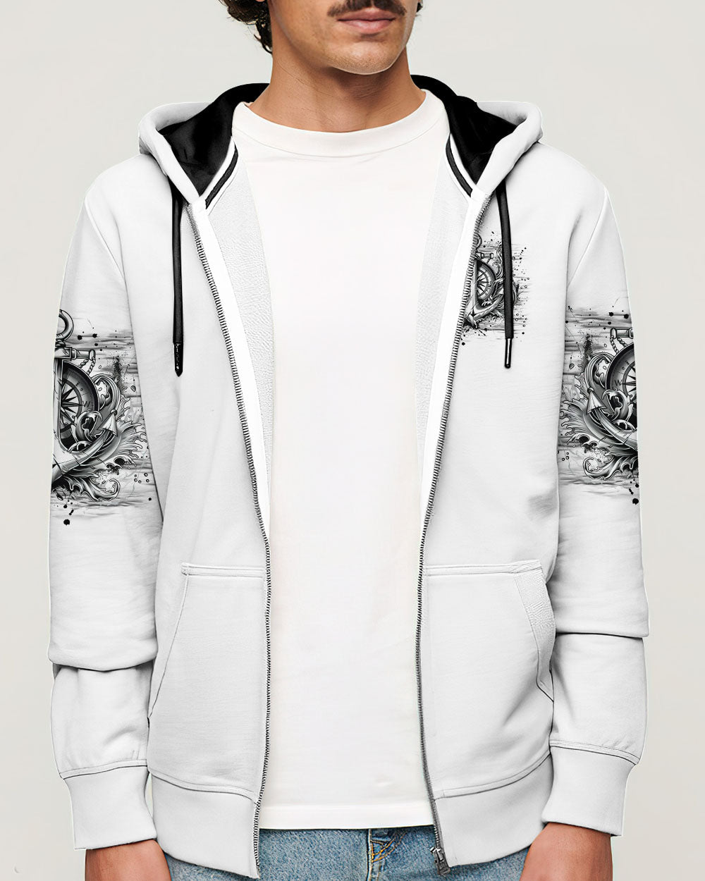 NOT ALL WHO WANDER ARE LOST ANCHOR COMPASS ALL OVER PRINT - TLNZ1402252