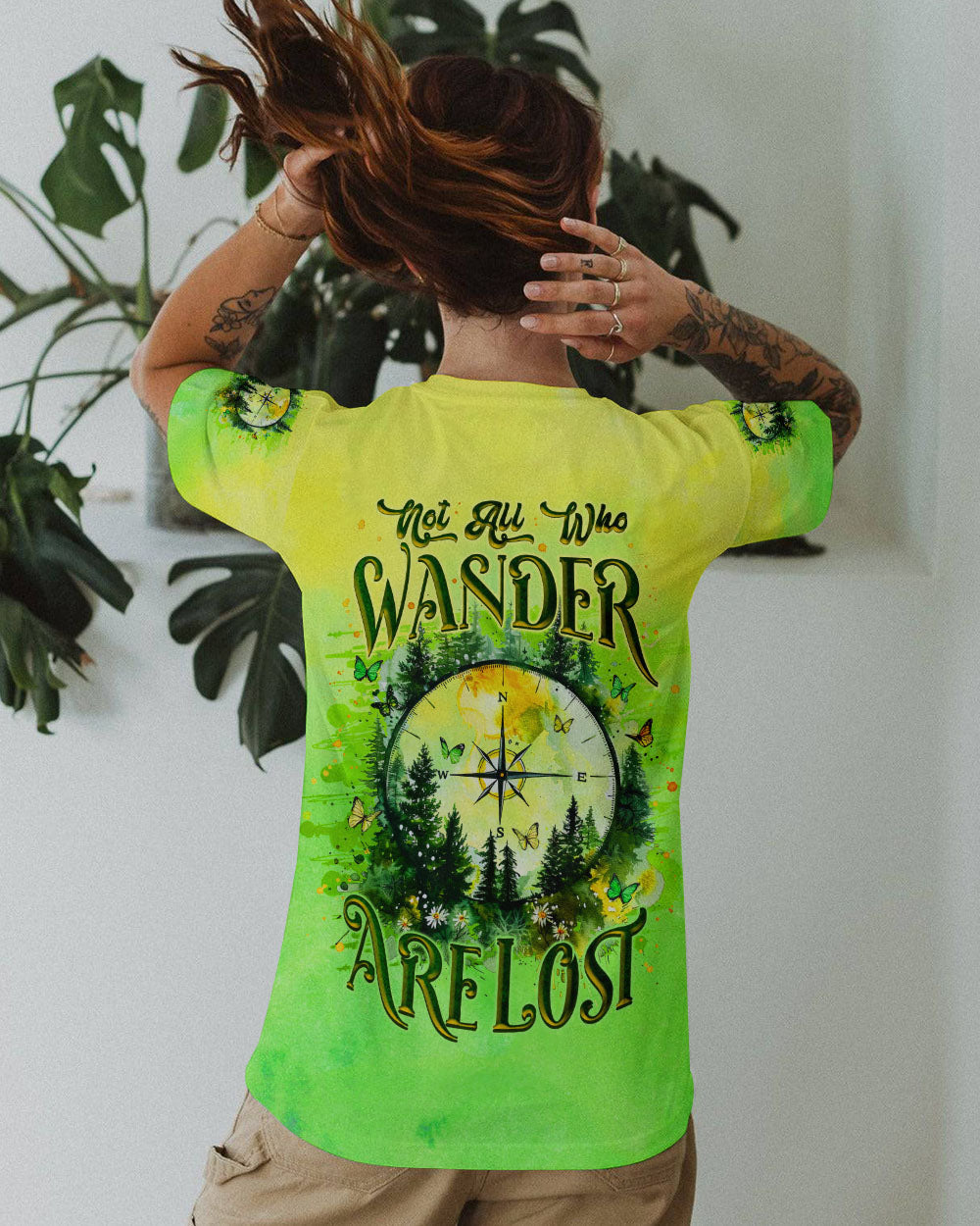 NOT ALL WHO WANDER ARE LOST COMPASS ALL OVER PRINT - TLNZ1408243
