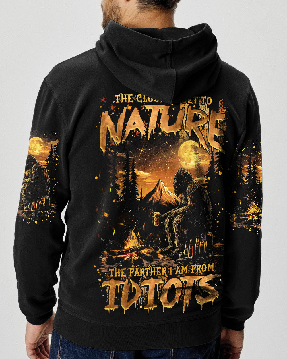 THE CLOSER I GET TO NATURE BIGFOOT ALL OVER PRINT - TLNZ1508242