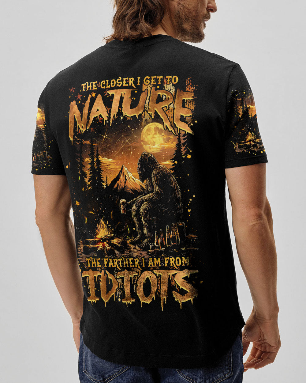 THE CLOSER I GET TO NATURE BIGFOOT ALL OVER PRINT - TLNZ1508242