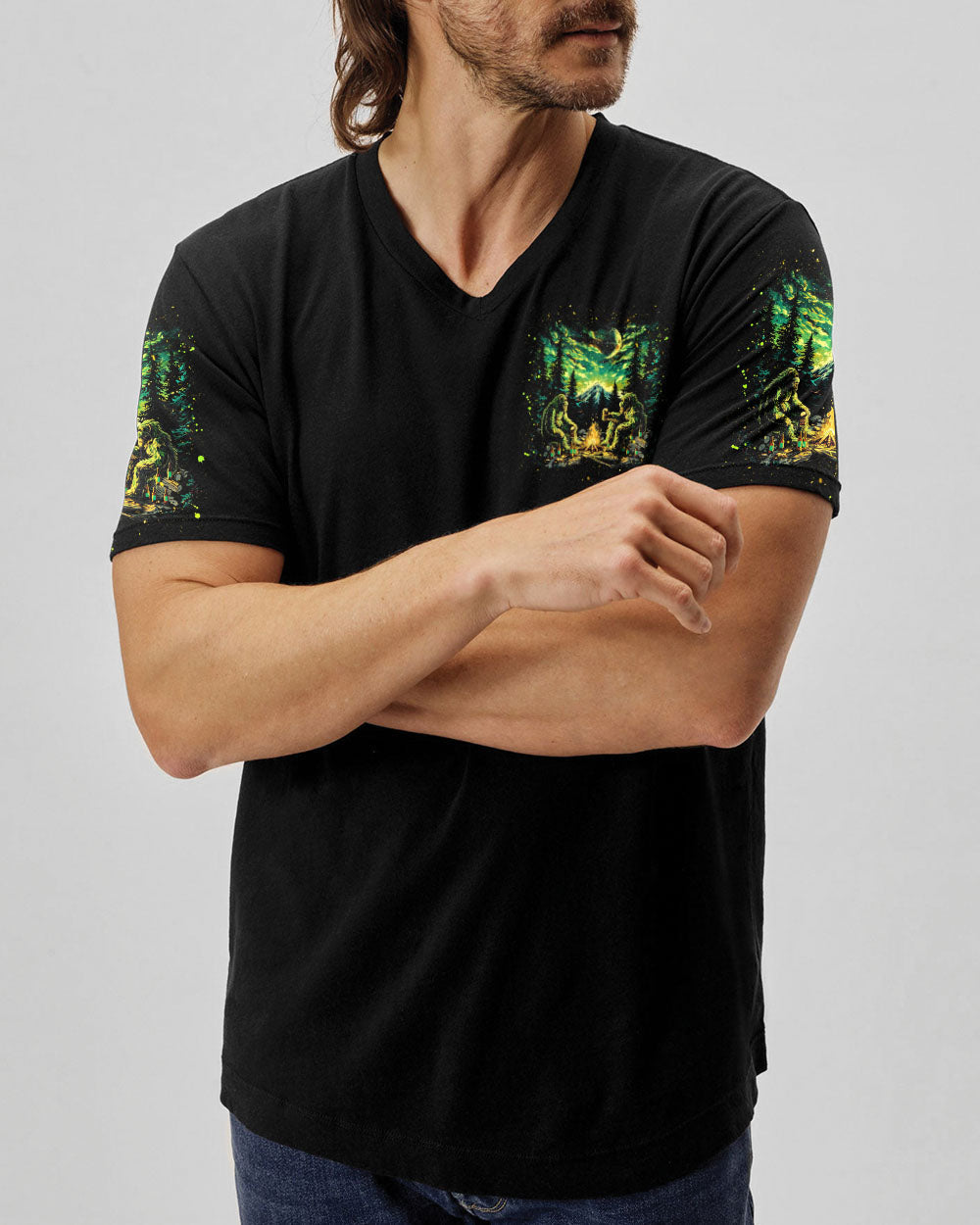  MAKING MEMORIES ONE CAMPFIRE AT A TIME BIGFOOT ALL OVER PRINT - TLNZ1612241