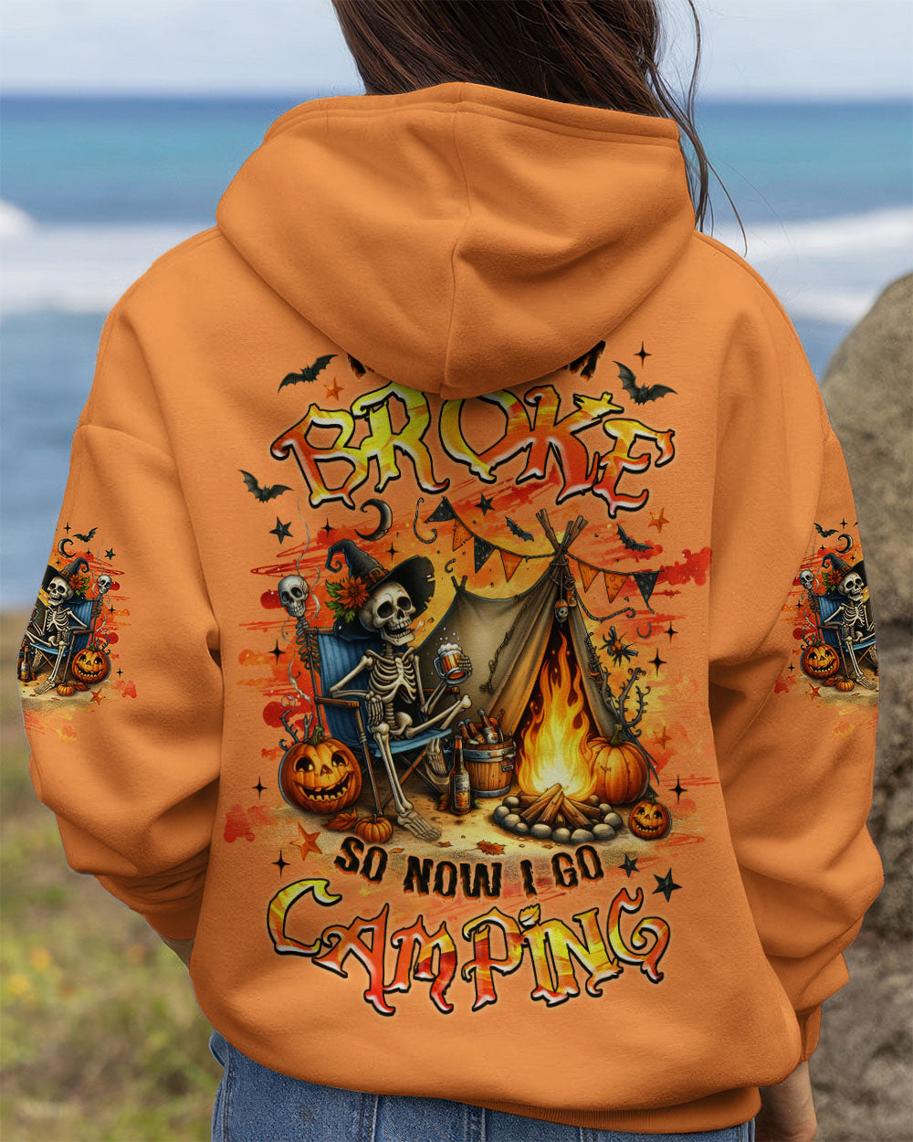 MY BROOM BROKE SO NOW HALLOWEEN CAMPING ALL OVER PRINT - TLNZ1707253