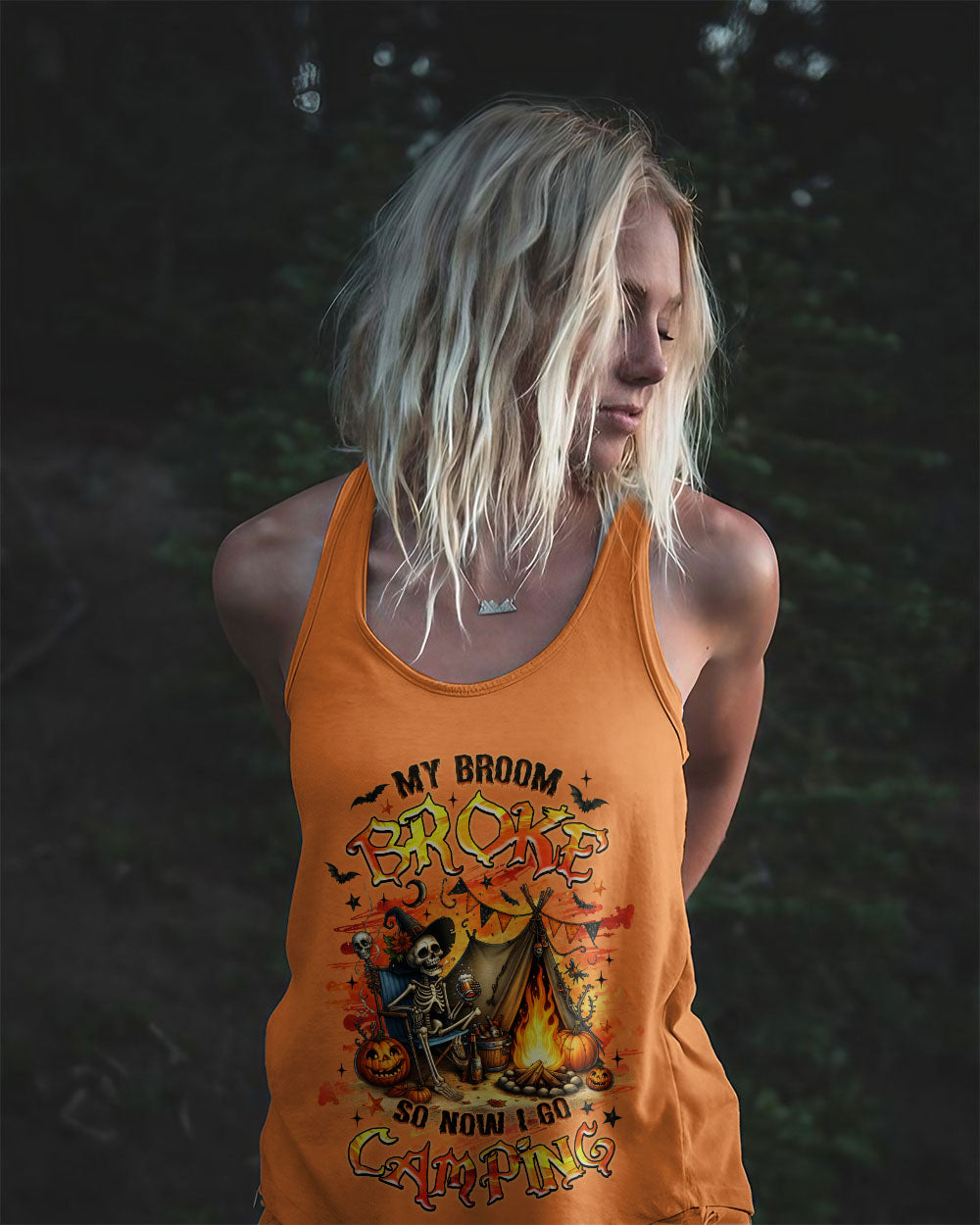 MY BROOM BROKE SO NOW HALLOWEEN CAMPING ALL OVER PRINT - TLNZ1707253
