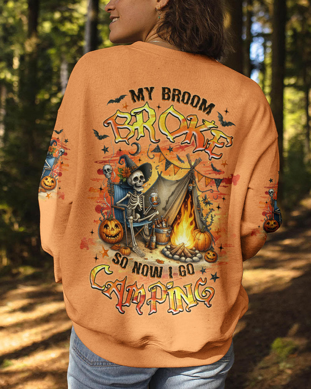MY BROOM BROKE SO NOW HALLOWEEN CAMPING ALL OVER PRINT - TLNZ1707253