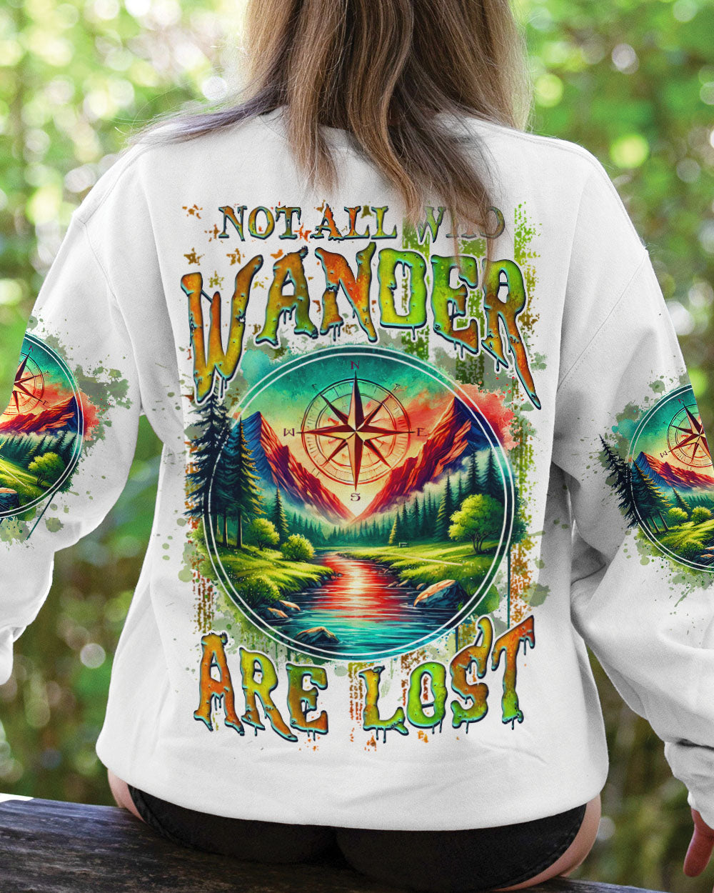 NOT ALL WHO WANDER ARE LOST COMPASS ALL OVER PRINT - TLNZ1809241