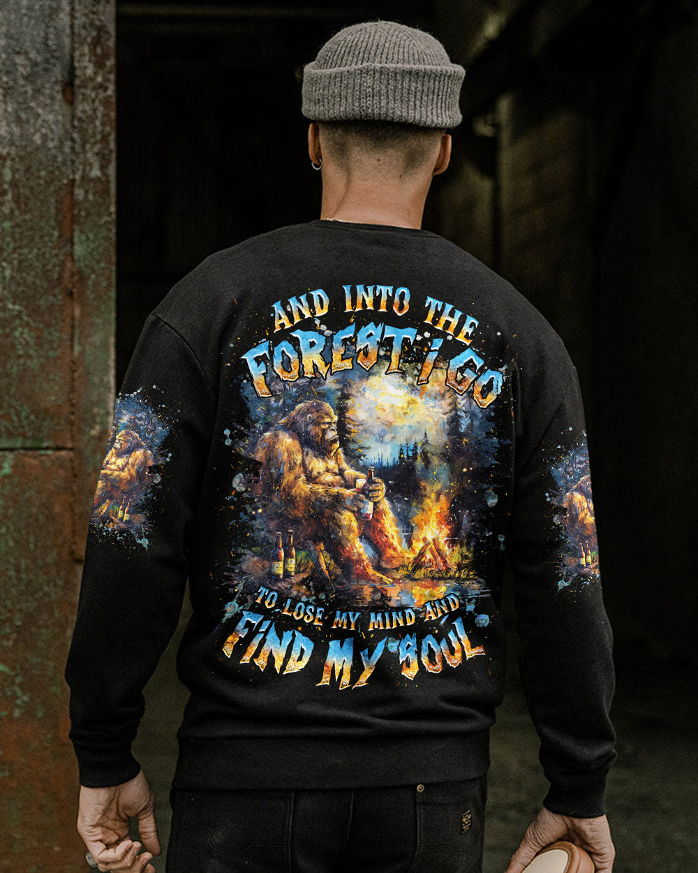 AND INTO THE FOREST I GO BIGFOOT ALL OVER PRINT  - TLNZ1903252
