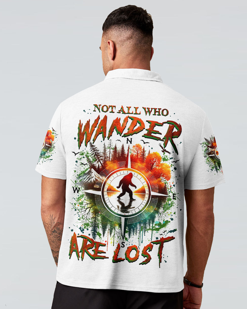 NOT ALL WHO WANDER ARE LOST BIGFOOT COMPASS ALL OVER PRINT  - TLNZ1912244