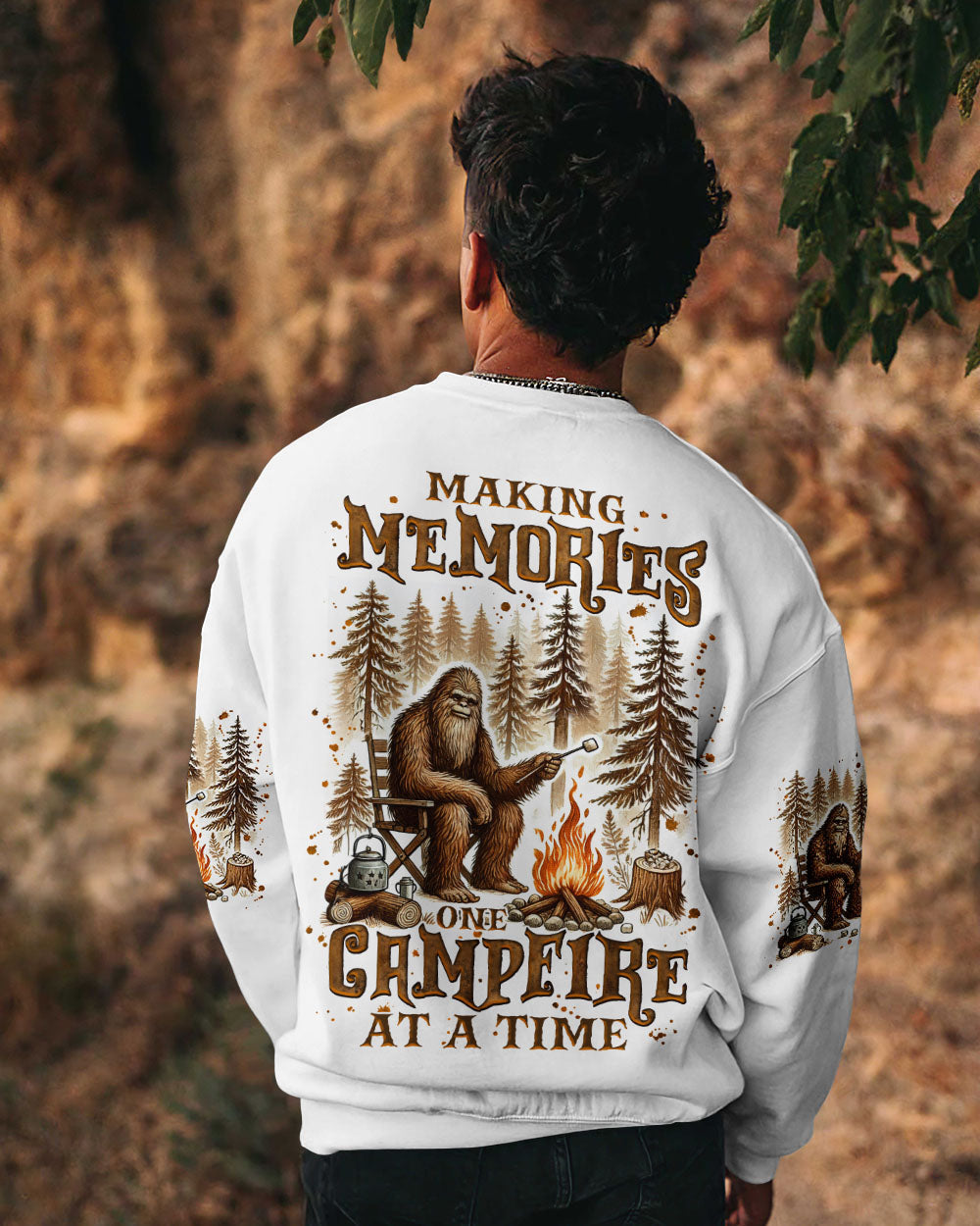 MAKING MEMORIES ONE CAMPFIRE AT A TIME BIGFOOT  ALL OVER PRINT - TLNZ2111244