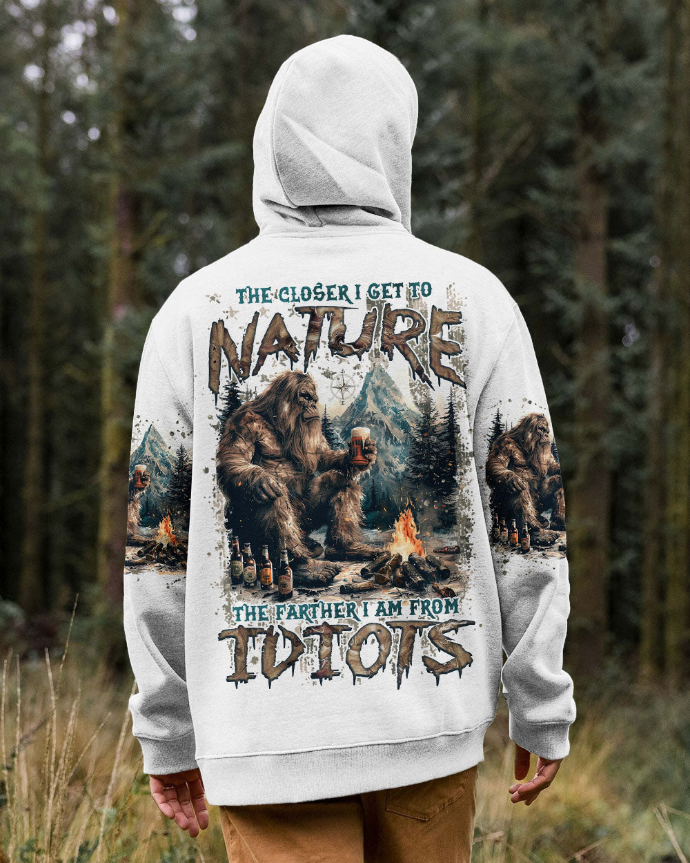 THE CLOSER I GET TO NATURE BIGFOOT ALL OVER PRINT - TLNZ2207243