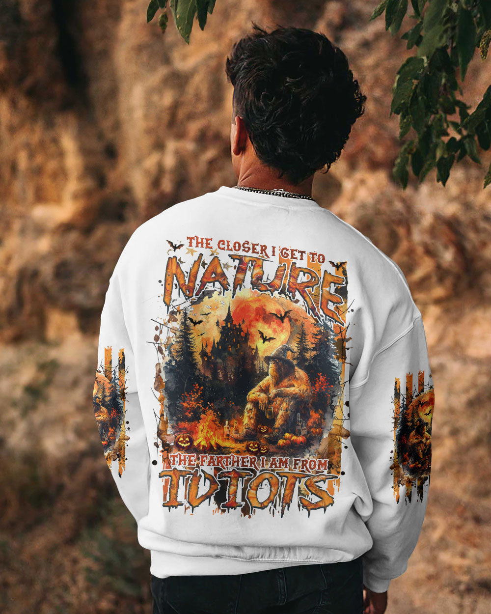 THE CLOSER I GET TO NATURE BIGFOOT HALLOWEEN ALL OVER PRINT - TLNZ2208244