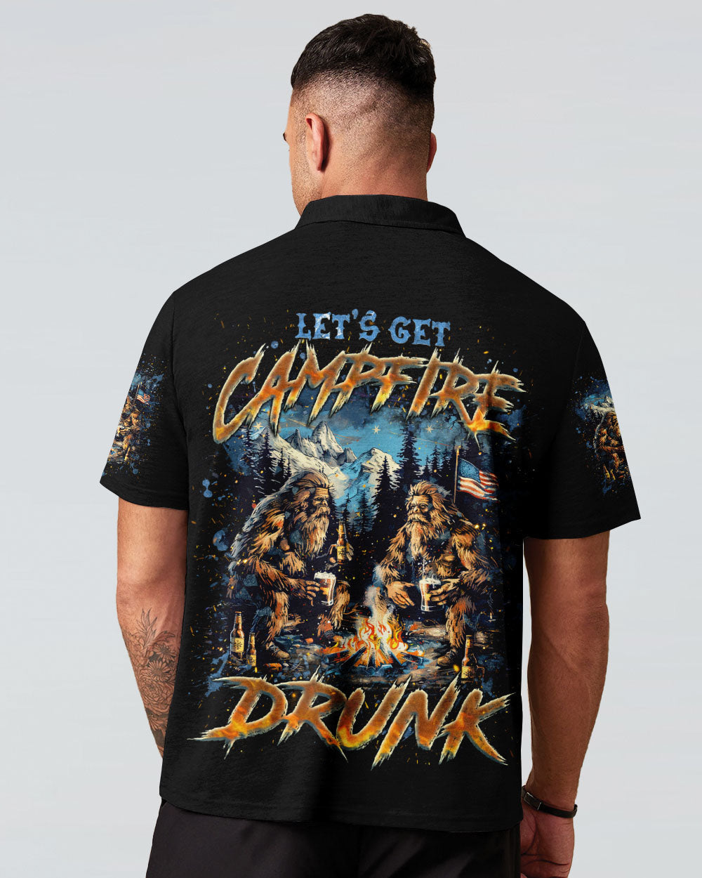 LET'S GET CAMPFIRE DRUNK BIGFOOT ALL OVER PRINT - TLNZ2305253