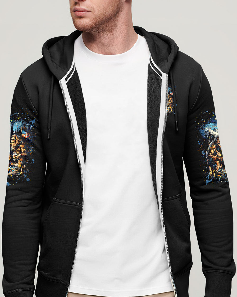 LET'S GET CAMPFIRE DRUNK BIGFOOT ALL OVER PRINT - TLNZ2305253