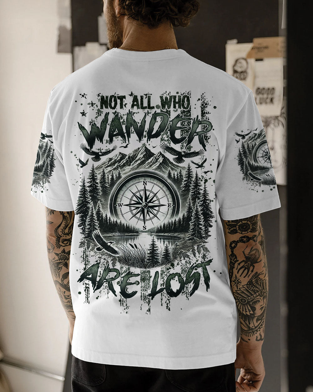 NOT ALL WHO WANDER ARE LOST COMPASS ALL OVER PRINT - TLNZ2309244