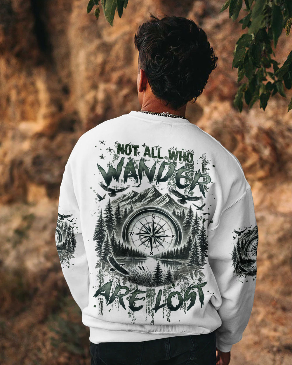 NOT ALL WHO WANDER ARE LOST COMPASS ALL OVER PRINT - TLNZ2309244