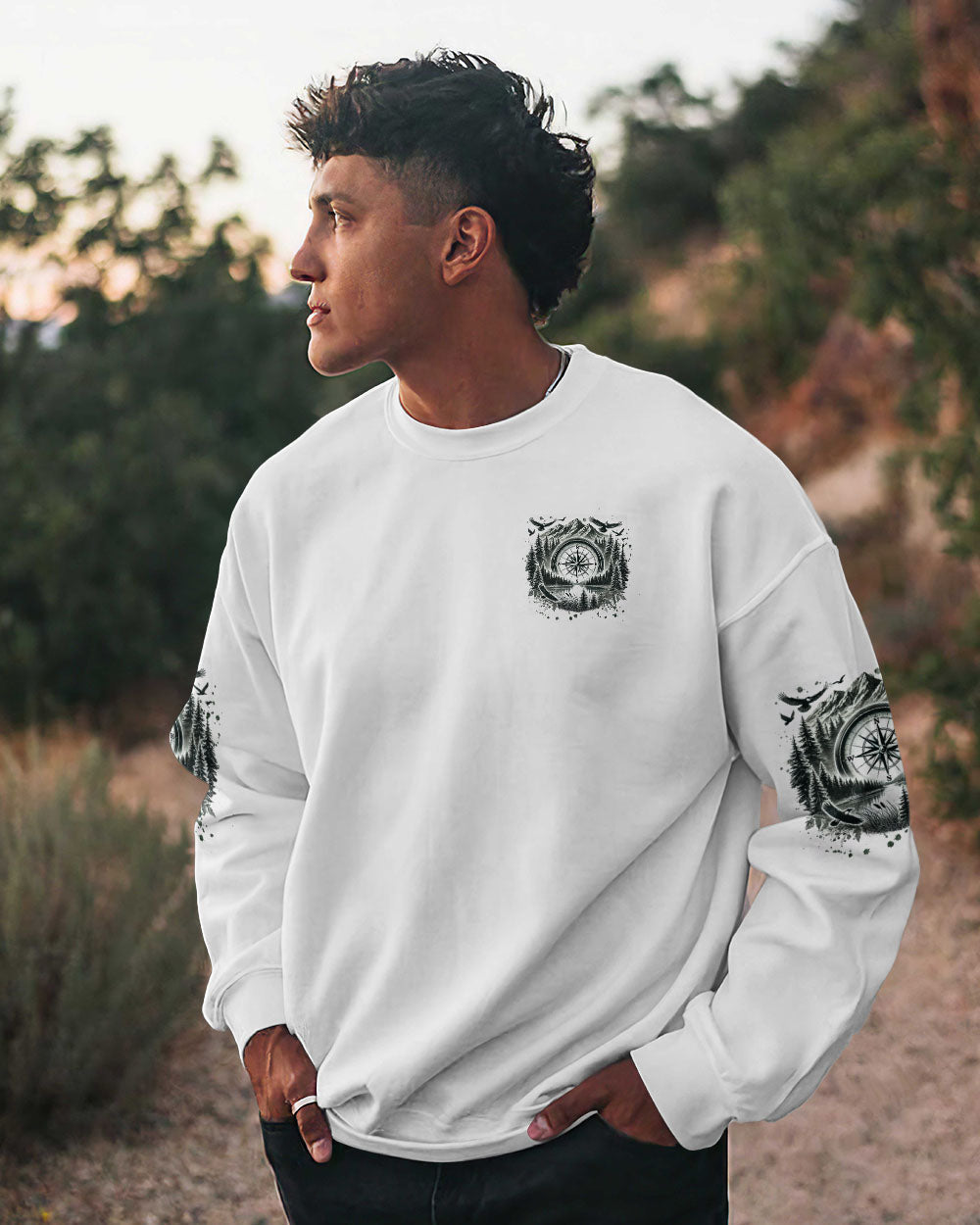 NOT ALL WHO WANDER ARE LOST COMPASS ALL OVER PRINT - TLNZ2309244