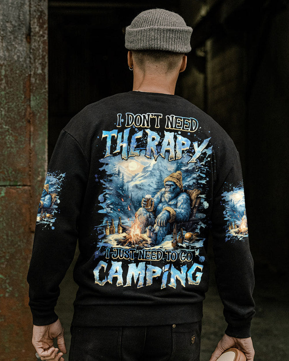I DON'T NEED THERAPY I JUST NEED TO GO CAMPING BIGFOOT ALL OVER PRINT - TLNZ2410242