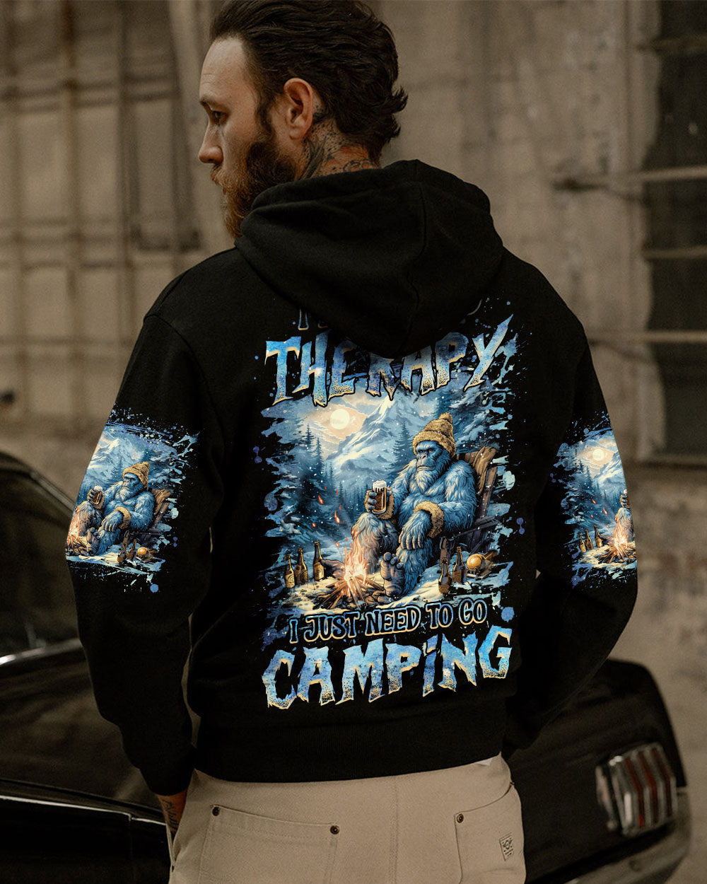 I DON'T NEED THERAPY I JUST NEED TO GO CAMPING BIGFOOT ALL OVER PRINT - TLNZ2410242