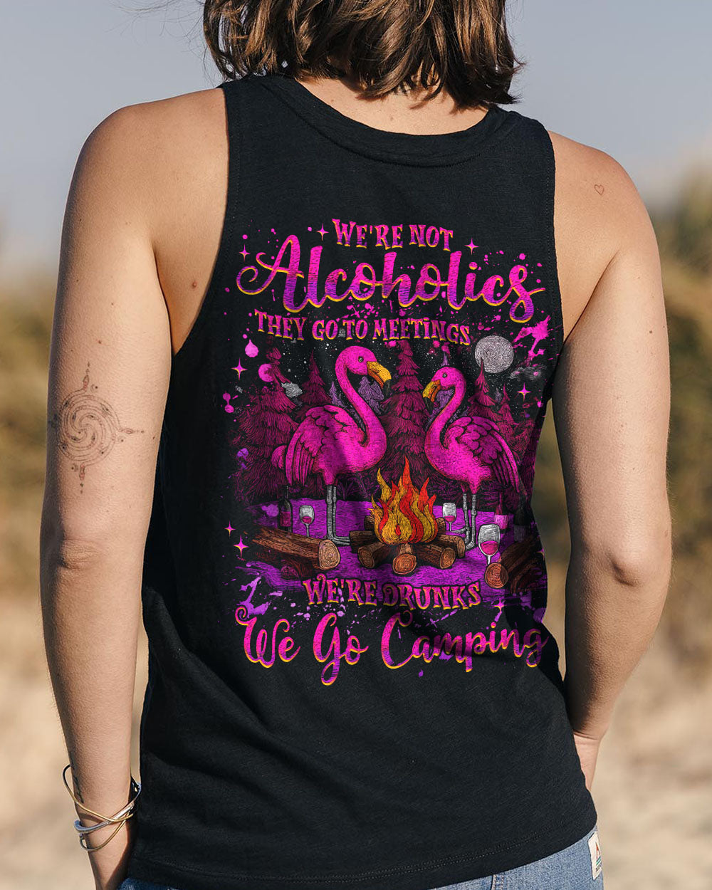 WE GO CAMPING FLAMINGO ALL OVER PRINT - TLNZ2708253