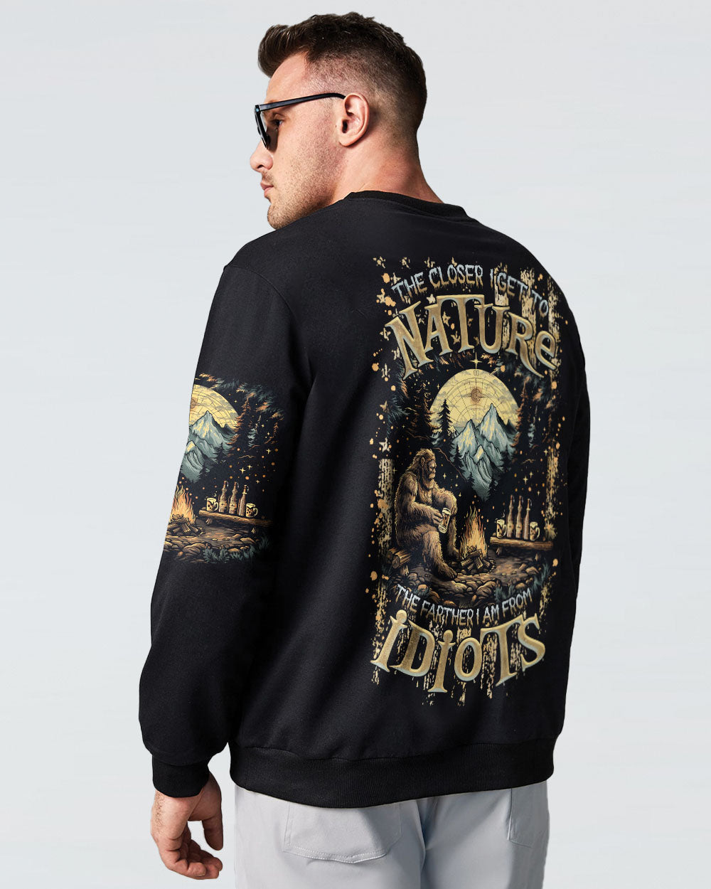 THE CLOSER I GET TO NATURE BIGFOOT COMPASS ALL OVER PRINT - TLNZ2908244